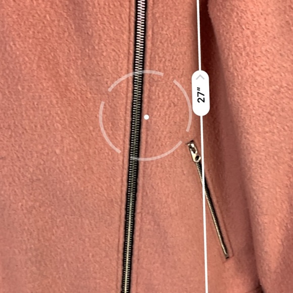 Topshop Wool Moto Jacket Pink Blend Winter Coat 10 - Picture 10 of 13